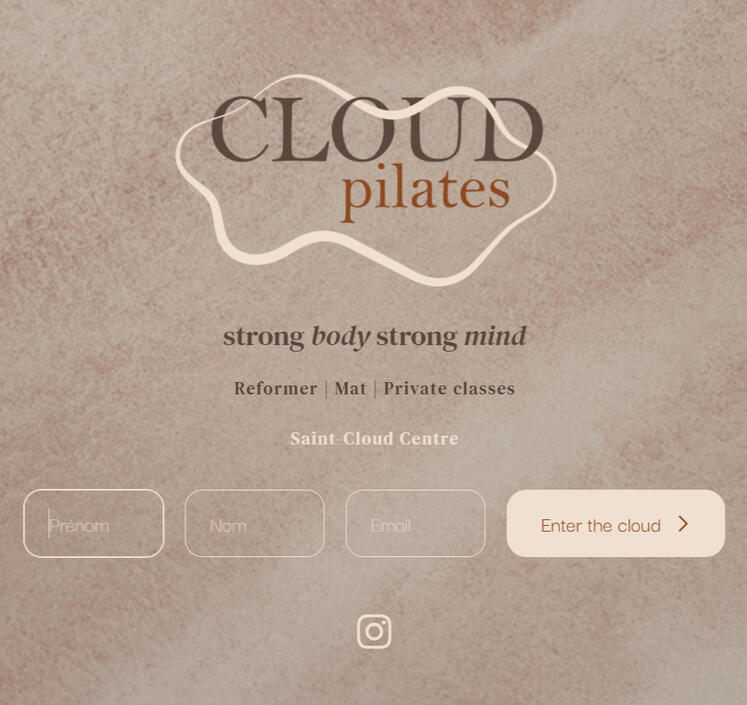 Cloud Pilates studio Aménagement intérieur et Identité graphique d'un studio pilates